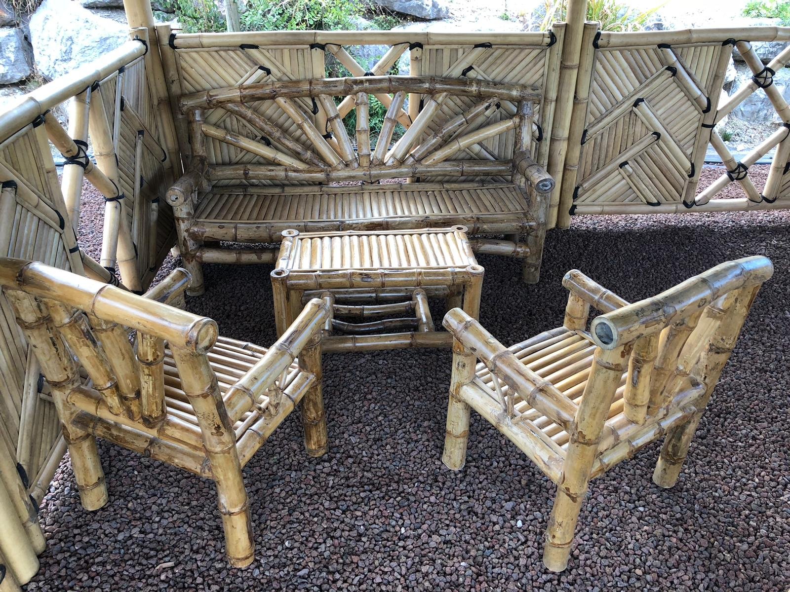 Salon de jardin en bambou - Pure Nature Paillotes en Bambou