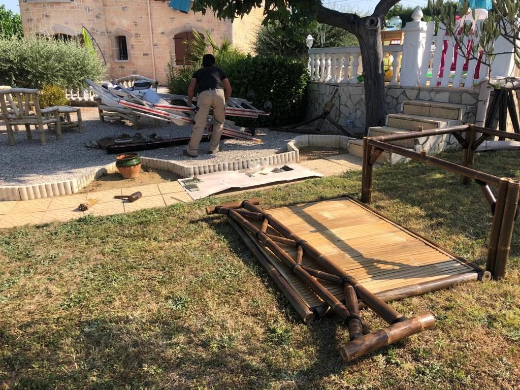 Paillote, gazébo en bambou - Montage et construction